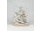 Antik I. világháborús biszkvit porcelán katona és vöröskeresztes nővér figurával 14 cm