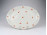 Régi virágmintás, aranyozott Zsolnay porcelán pecsenyés tál
