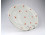 Régi virágmintás, aranyozott Zsolnay porcelán pecsenyés tál
