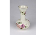 Hibátlan vajszínű, aranyozott Zsolnay pillangós porcelán váza 11.5 cm