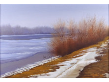 Pintér József : "Márciusi hó" 1991   50 x 35 cm