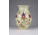Régi pillangó mintás vajszínű Zsolnay porcelán váza 12.7 cm