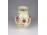 Régi pillangó mintás vajszínű Zsolnay porcelán váza 12.7 cm
