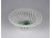 Zöld Apponyi mintás, áttört Herendi porcelán fonott kosár 13 cm