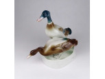 Régi nagyméretű Zsolnay porcelán kacsapár