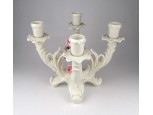 Régi négyágú ENS porcelán gyertyatartó 21 x 25 x 25 cm