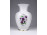 Régi virágos Hollóházi porcelán váza 15 cm