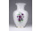 Régi virágos Hollóházi porcelán váza 15 cm