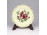 Vajszínű Zsolnay porcelán virágos tányérka 8.5 cm