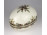 Nagyméretű, vajszínű, Sissy mintás Zsolnay porcelán tojás bonbonier 15.3 cm