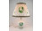 Zöld Indiai virágkosár mintás Herendi porcelán lámpa asztali lámpa 44 cm