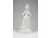 Antik festetlen német porcelán figura - Kislány lanttal 18.6 cm