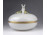 Régi jubileumi jelzéses Herendi porcelán bonbonier nyuszis virágos tetővel 12 cm