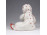 Pöttyös kendős korsós kislány Zsolnay porcelán figura