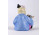 Kínai kislány madárral Herendi porcelán figura 8.5 cm