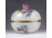 Régi nagyméretű Viktória mintás Herendi porcelán bonbonier 11 cm