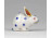 Antik ó-herendi porcelán kisméretű kék pettyes nyúl 2.2 cm
