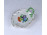 Virágmintás levél alakú Herendi porcelán tálka hamutál 14.2 cm