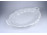 Antik nagyméretű festetlen fehér ovális porcelán pecsenyés tál 43 x 31 cm