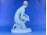 Zsolnay porcelán térdelő akt szobor
