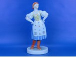 Herendi porcelán menyecske figura