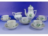 Régi herendi porcelán 5 szem. kávéskészlet