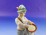 Régi SITZENDORF porcelán dobos fiú szobor