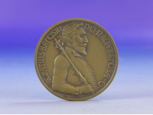 Achatius Barcsai jelzett bronz emlék érem