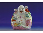 Nagyméretű porcelán Buddha szobor
