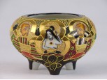 Japán porcelán SATSUMA három lábon álló váza