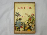 Jelzett antik LOTTO játék dobozában