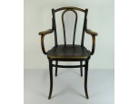 Jelzett antik osztrák thonet karfás szék