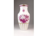 Indiai kosaras Herendi porcelán váza 19.5 cm
