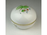 Régi hecsedlis Herendi porcelán bonbonier